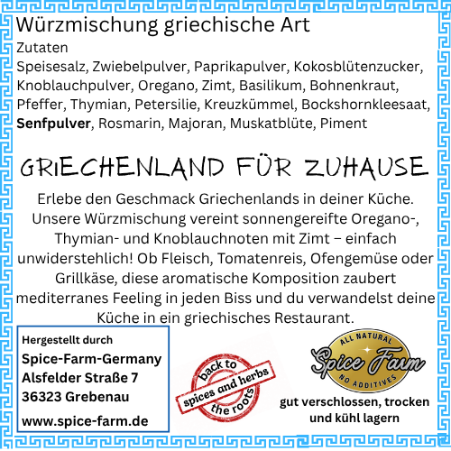 Miniaturbild: Weitere Informationen zu unserer Würzzubereitung griechischer Art
