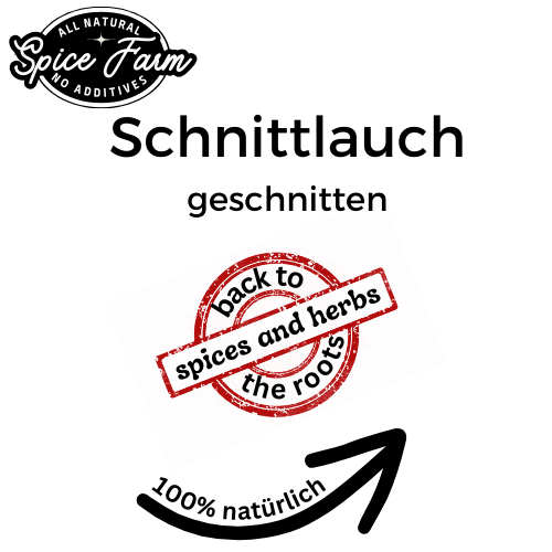 Schnittlauch -Label der Vorderseite