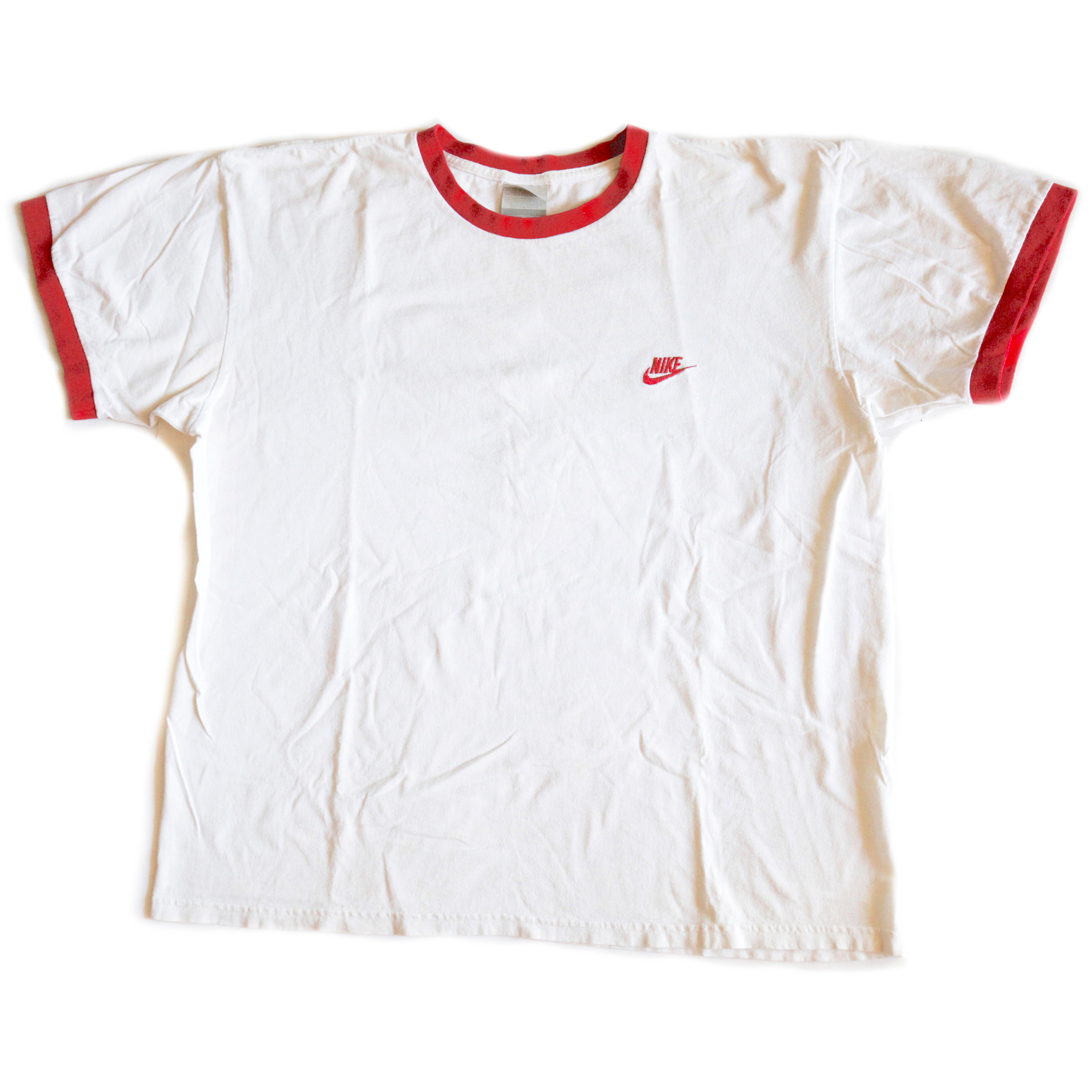 Vintage Nike Swoosh Embroidered Logo Ringer T Shirt Xl Thread On Arrival