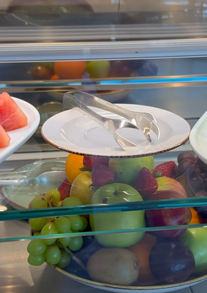 Fresh fruit selection at an Explora Journeys restaurant