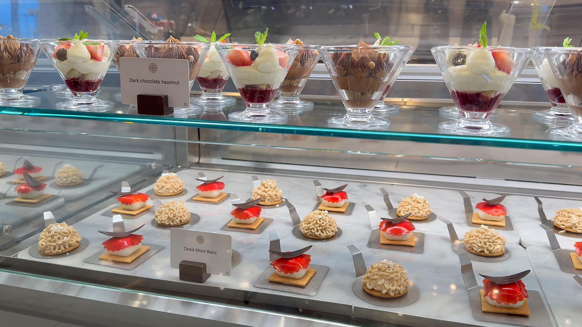 Gourmet desserts at Emporium Marketplace Explora Journeys
