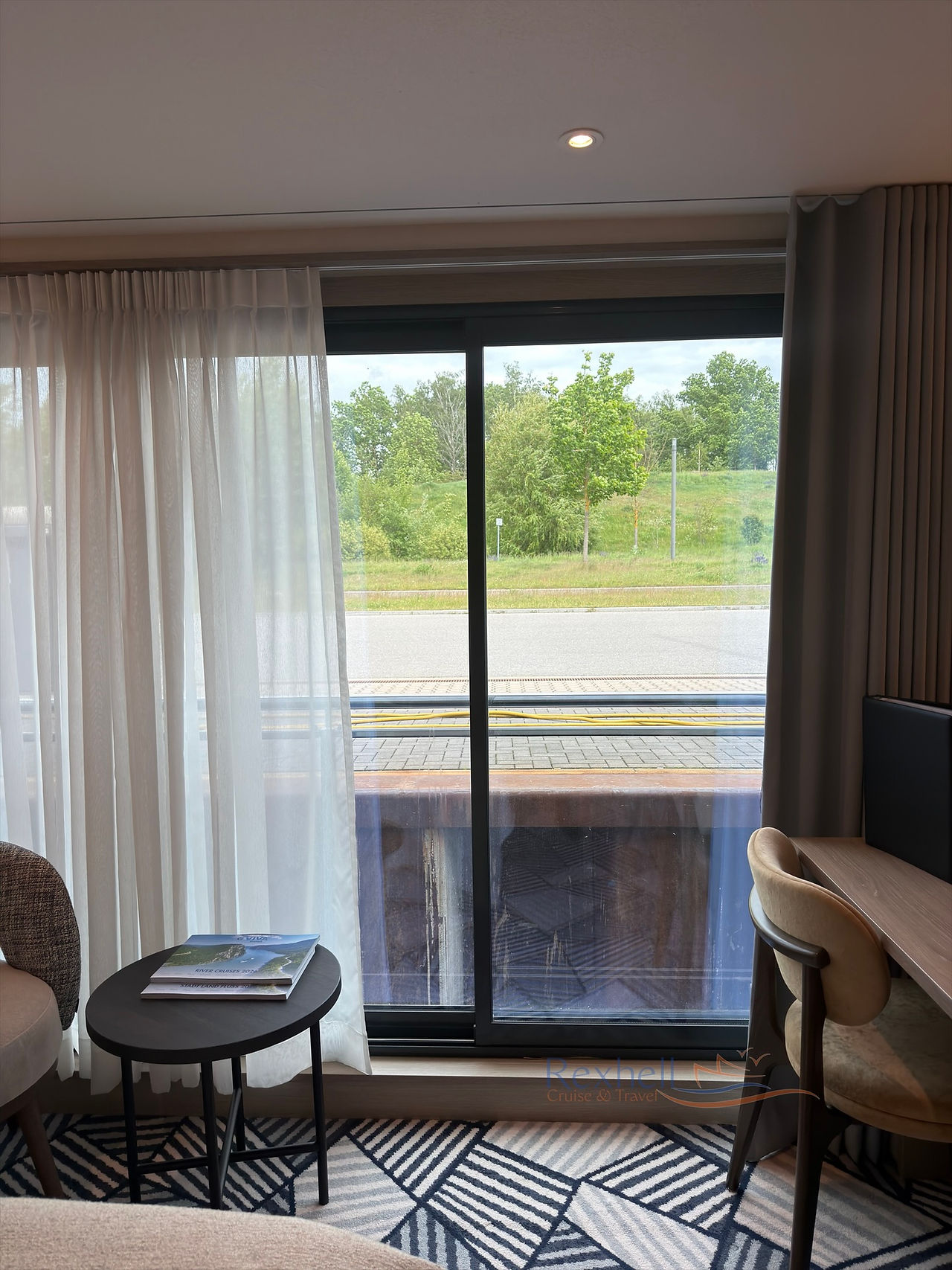 VIVA ENJOY review: cabin balcony view with river scenery