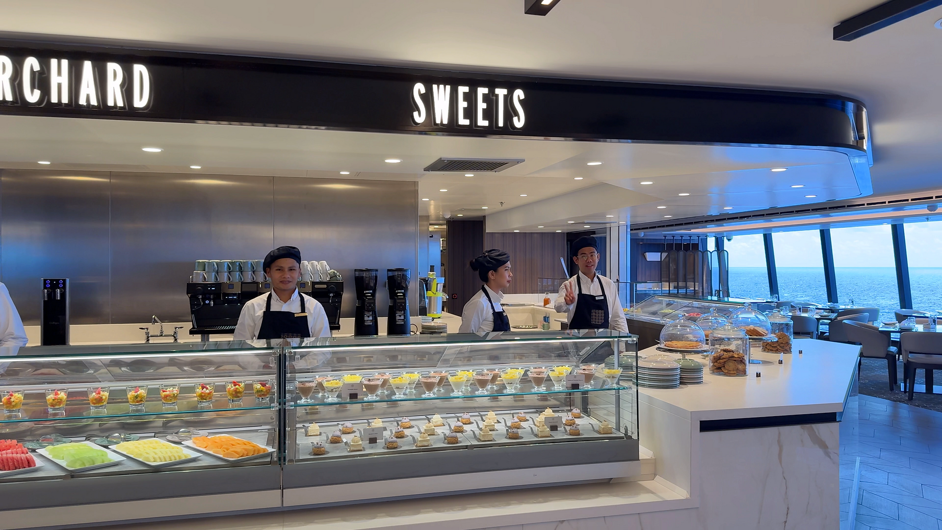 Sweets station at Emporium Marketplace Explora Journeys