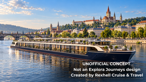 Unofficial concept image of a future river ship cruising on a European river