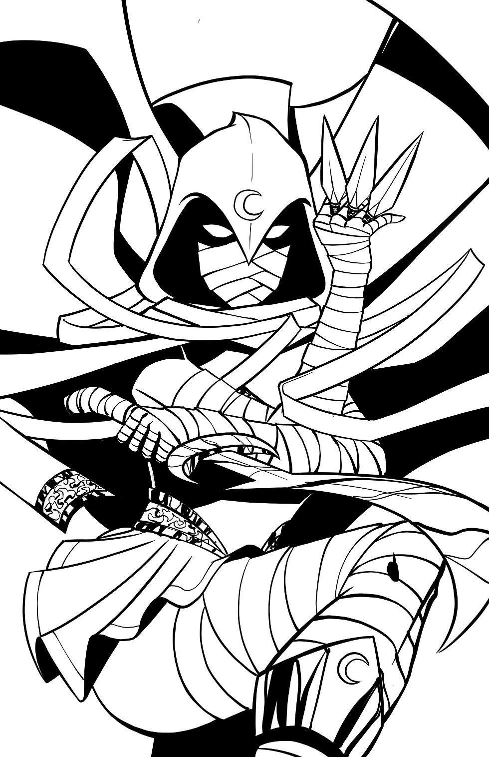 SMK #1 Cover art inks by Andy Carreon.