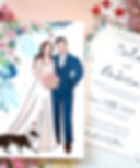 bespoke Wedding illustration invitation suite