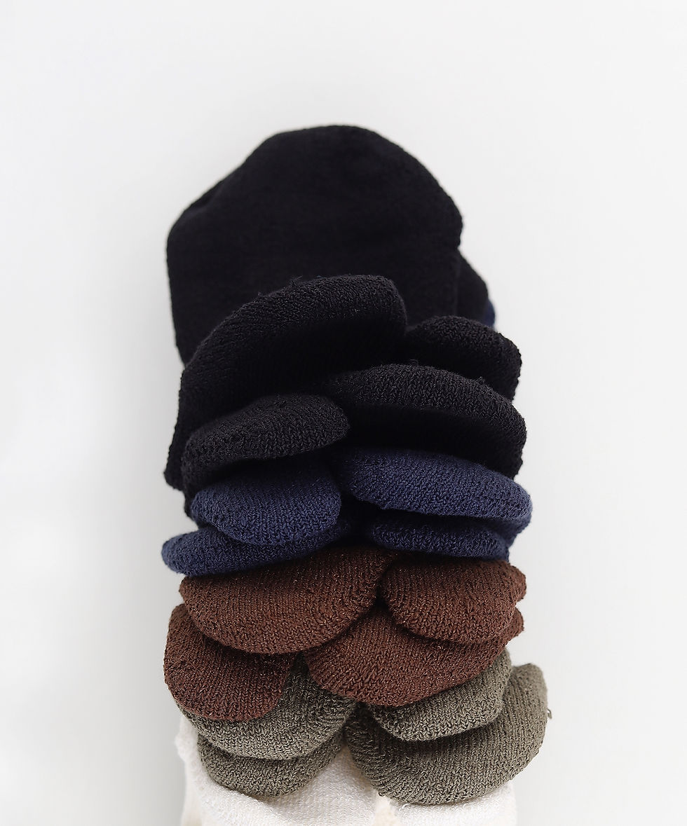 サムネイル： men's washi-socks in Black 和紙ソックス　黒　男性用