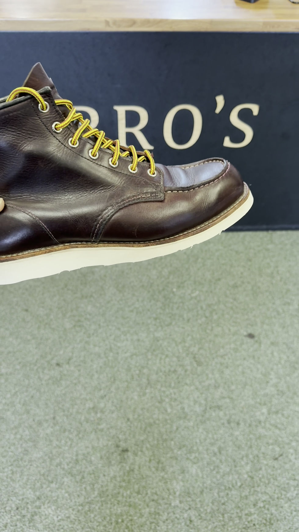 Thumbnail: Redwing boot vibram resole at Birro's