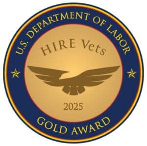 2025 Gold Hire Vets Medallion Award
