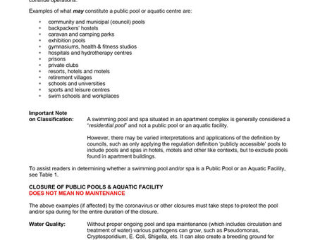 Closure of public Pools and Aquatic Facilities (click on pic to enlarge)