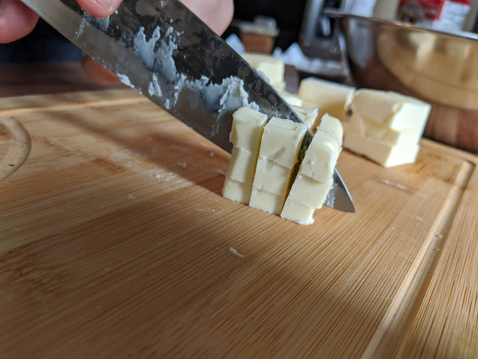sliced frozen butter