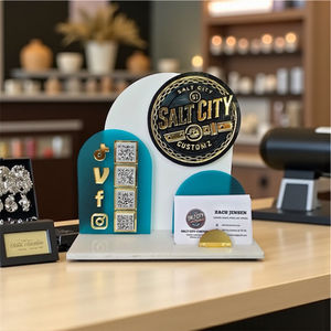 Decorative QR/ Tap Table Signs with Logo