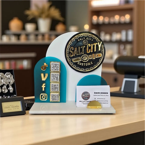 Decorative QR/ Tap Table Signs with Logo