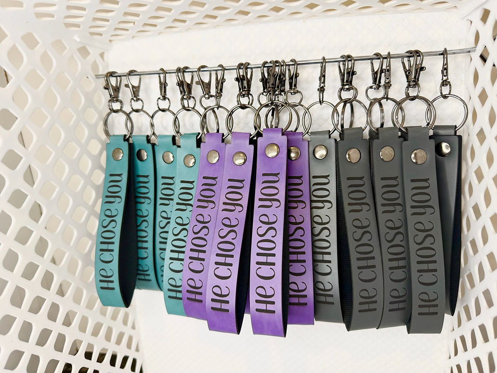 Thumbnail: Custom Leatherette Keychains