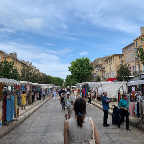 Aix-en-Provence market at Cours Mirabeau