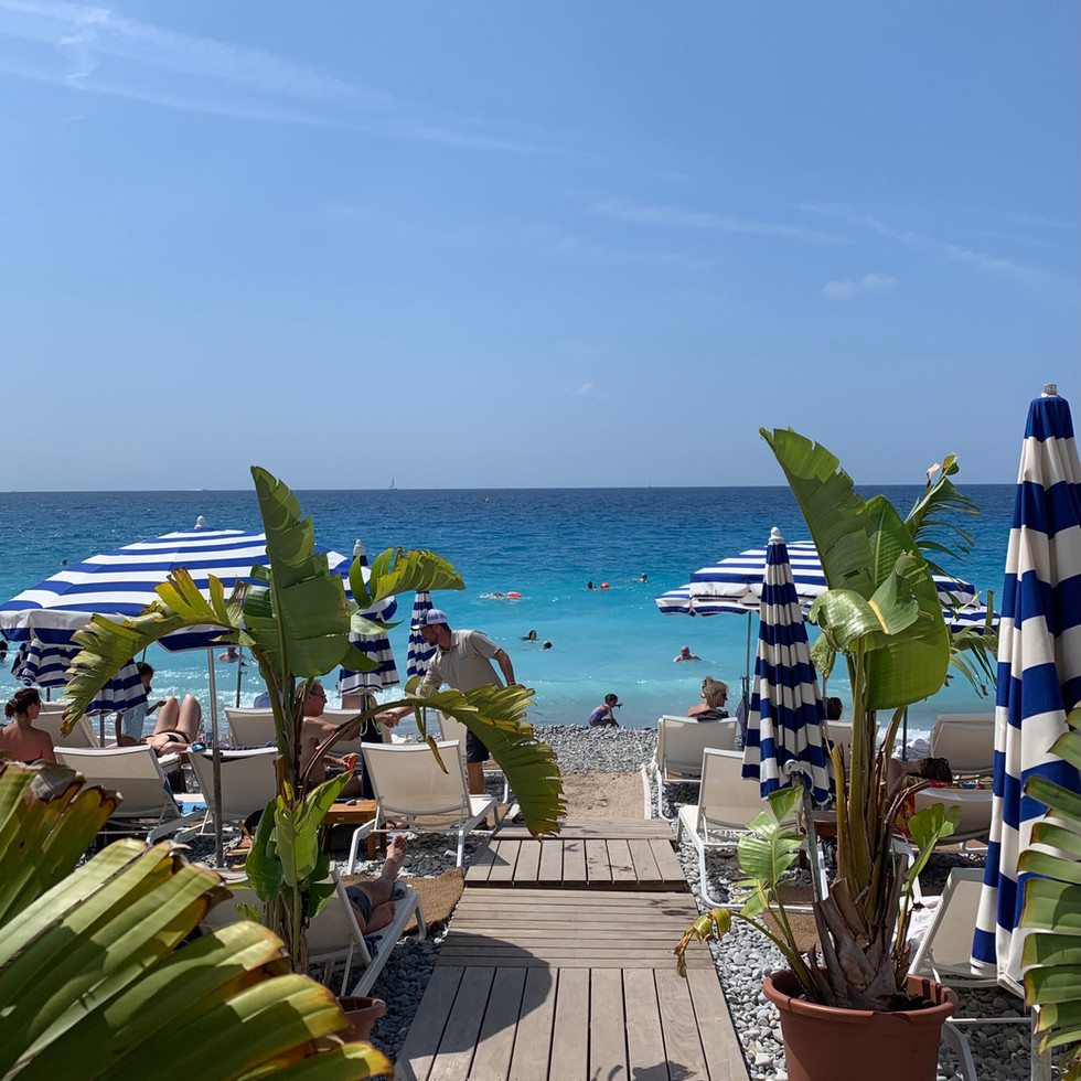 Ruhl Plage beach club in Nice