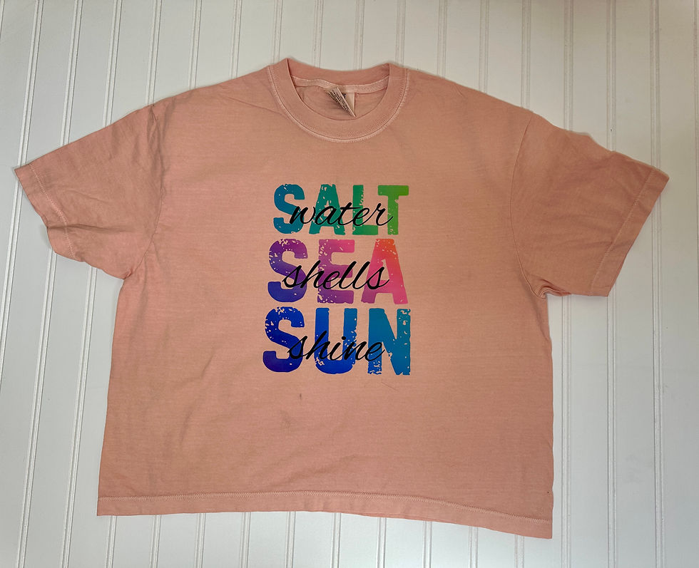Thumbnail: Saltwater, Seashells, Sunshine Flowy Racerback Tank