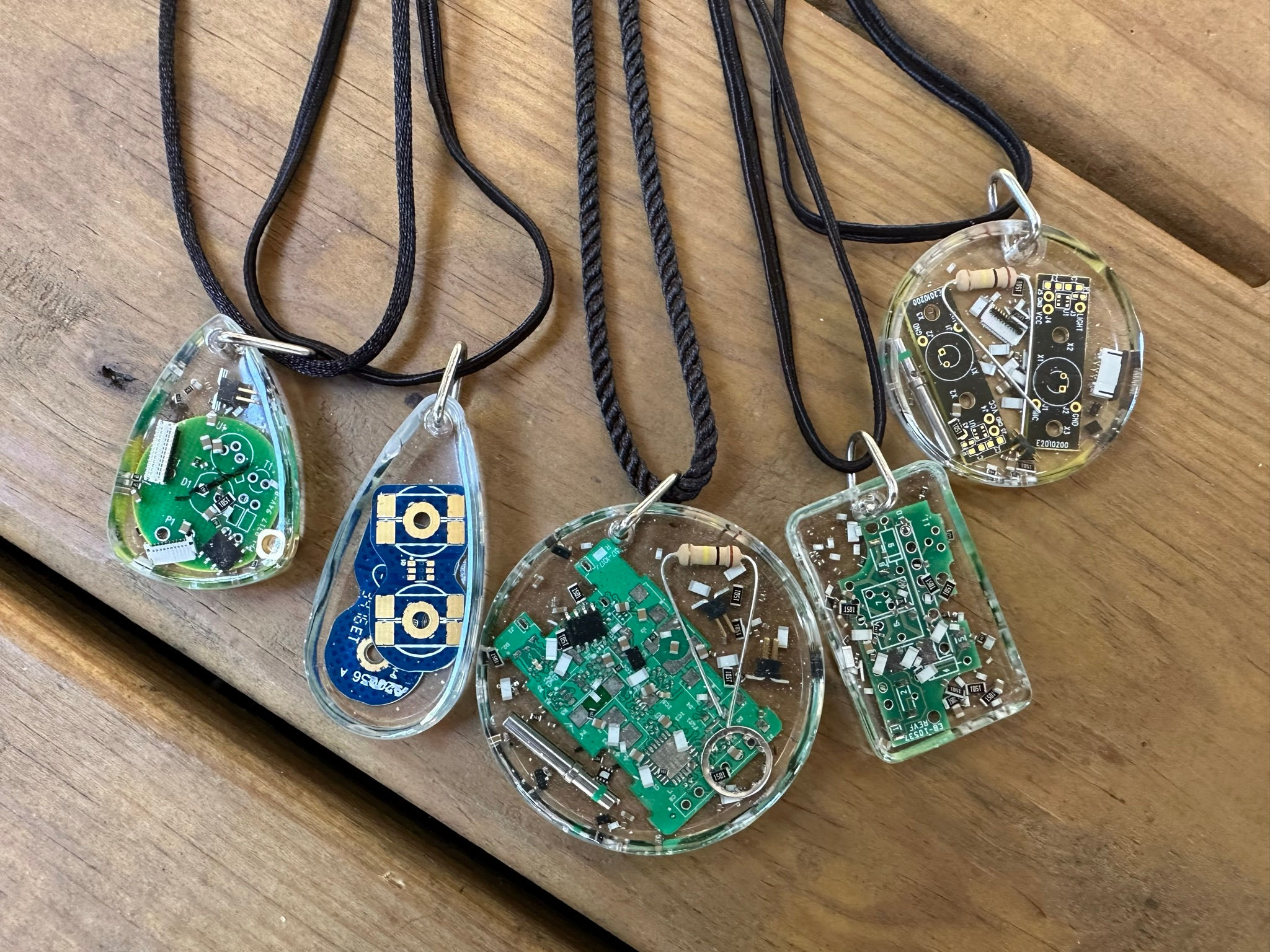 Circuit Board Pendant Necklaces