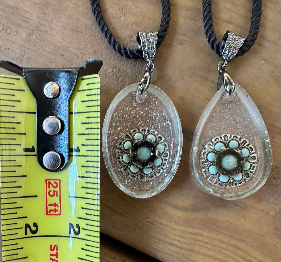 Thumbnail: Vintage Jewelry Pendant with Resin