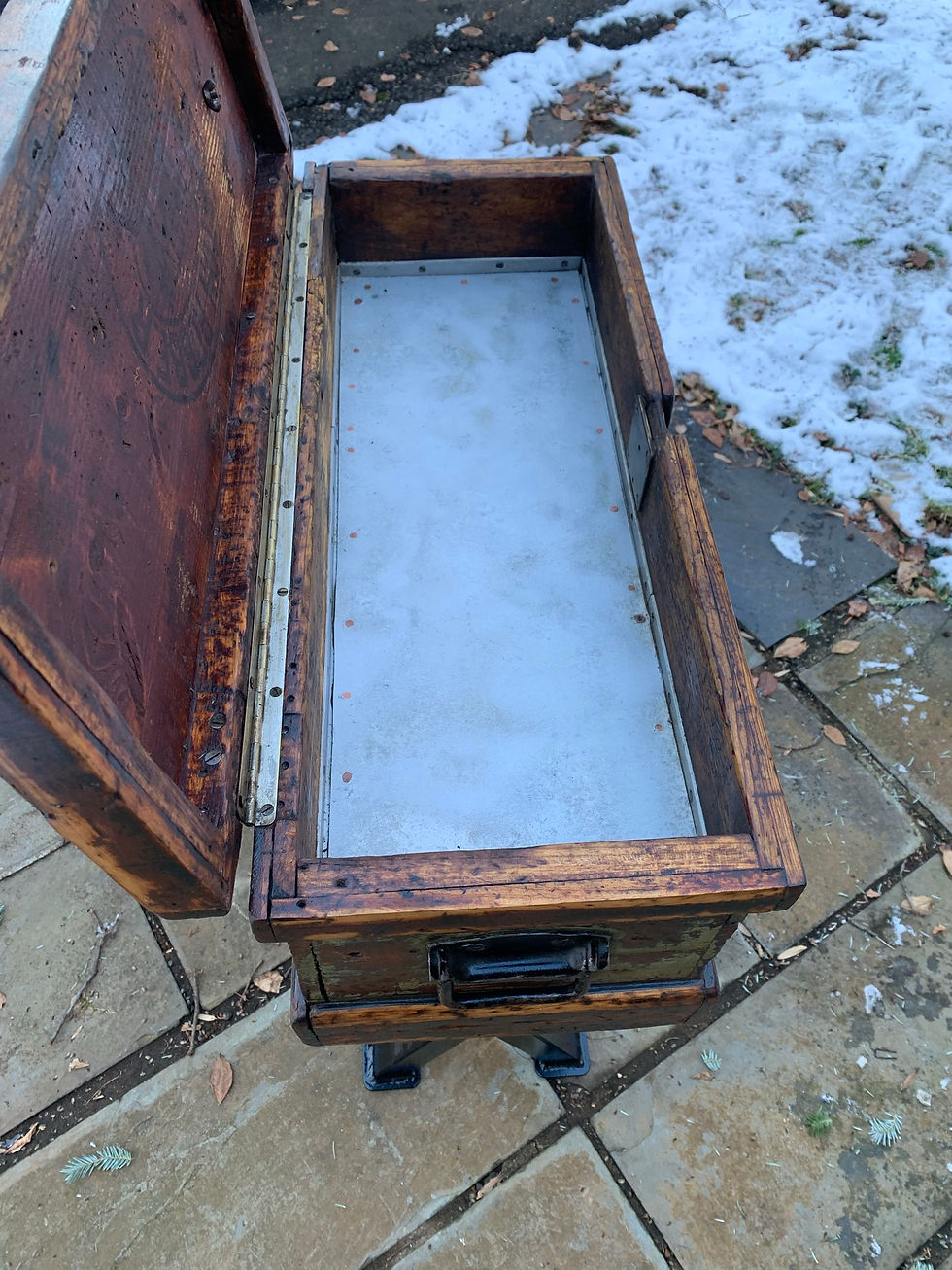 Thumbnail: Rustic Entryway Table, Primitive Table, Vintage Toolbox