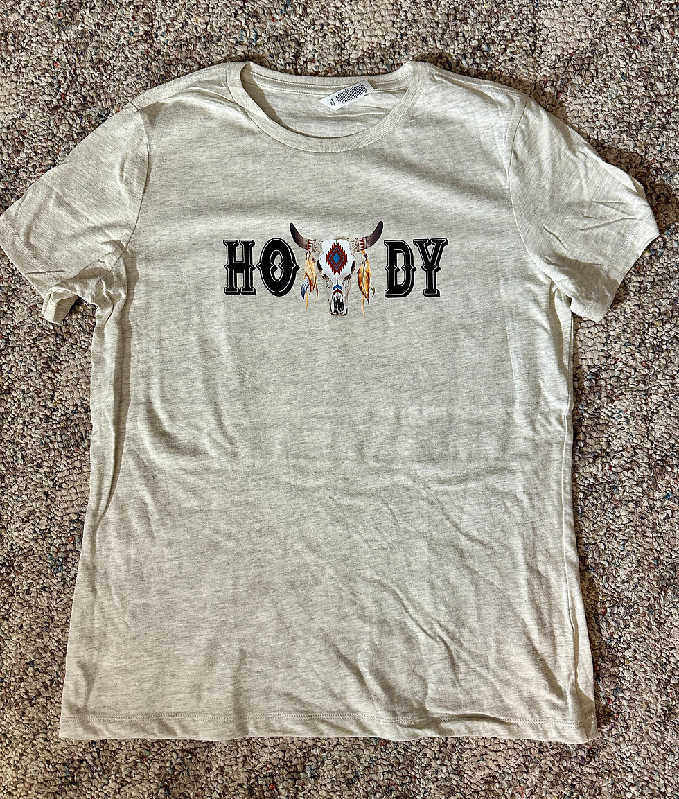 Thumbnail: Howdy with Cow Skill tshirt