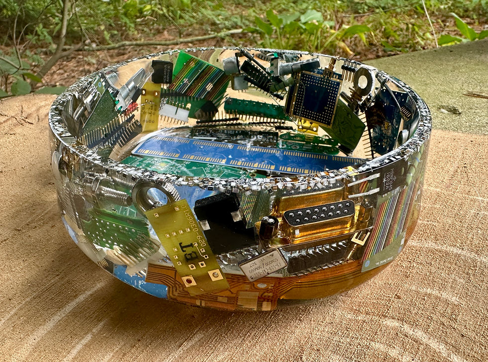 Thumbnail: Large Bowl made with circuit boards