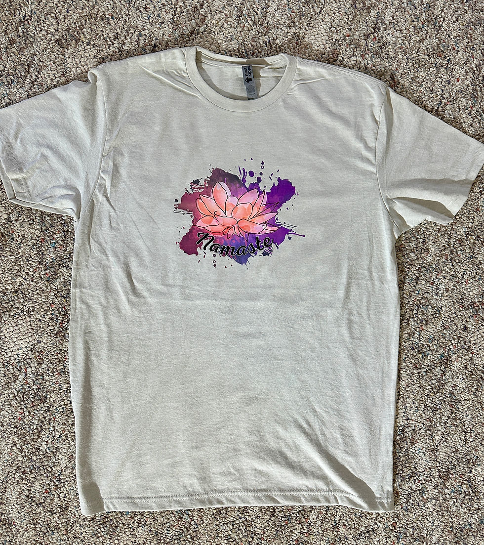 Thumbnail: Namaste with lotus flower tshirt