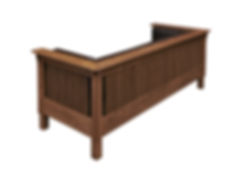 Mission Arts & Crafts Stickley Style Prairie Spindle Leather Settle Sofa