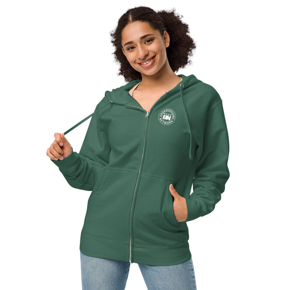 Thumbnail: Underground Network Unisex fleece zip up hoodie