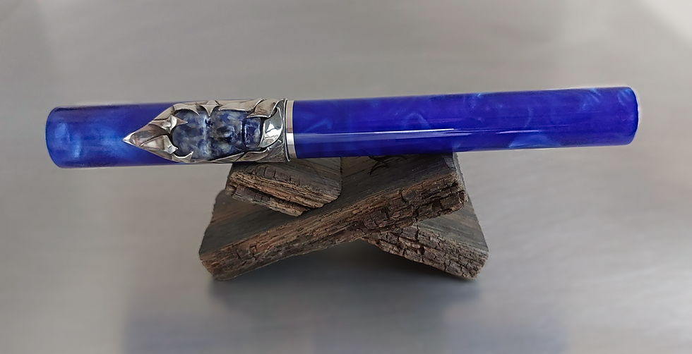 Thumbnail: Custom Pen  "Blue Entity" - Garcia -Deschacht - Luxury Pens