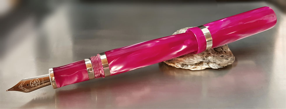Thumbnail: Custom Pen "Fuchsia Glam" - Garcia -Deschacht - Luxury Pens