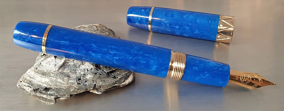 Custom Pen "Azzurra" - Garcia -Deschacht - Luxury Pens