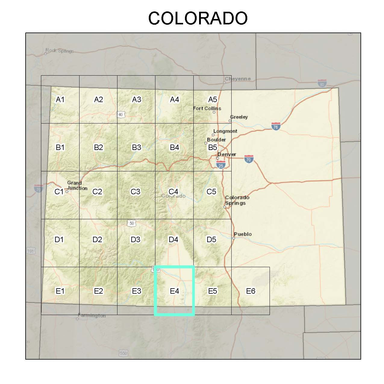 Aspen Stands 2 Acres and Greater on 1:24000 Topographic Map (CO E4)