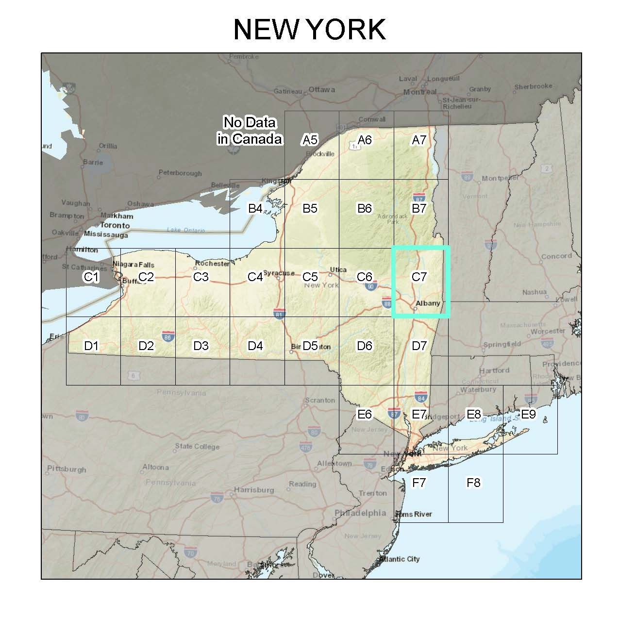 Mushroom Habitat Suitability Model on 1:24000 Topographic Map (NY C7)