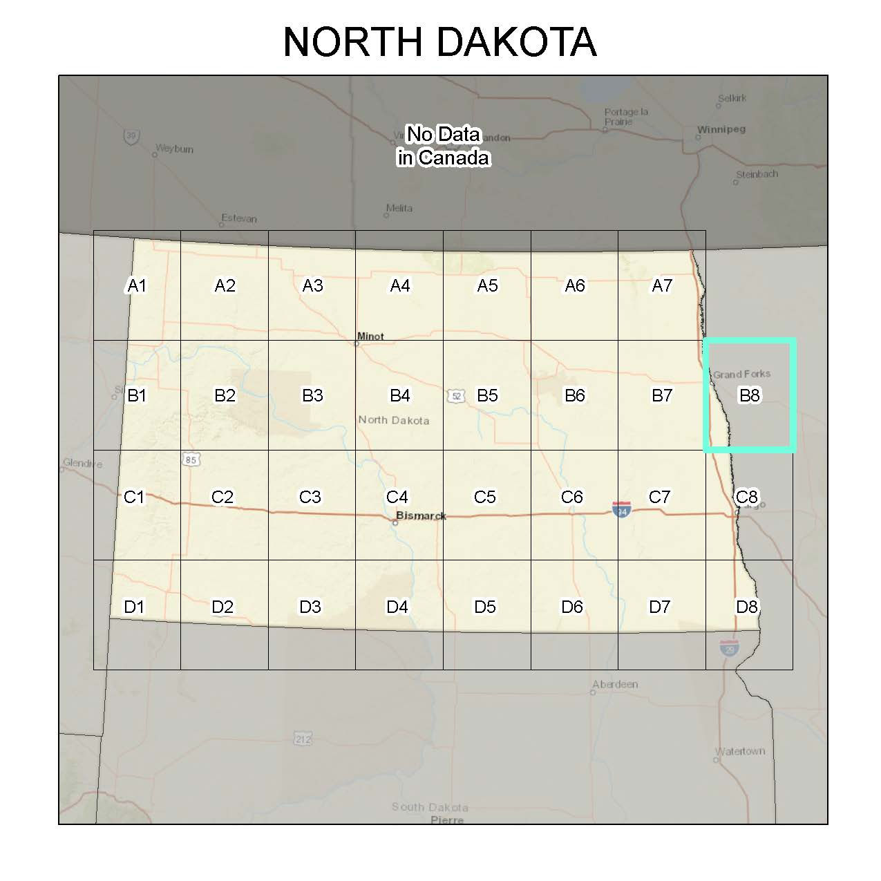 Mushroom Habitat Suitability Model on 1:24000 Topographic Map (ND B8)