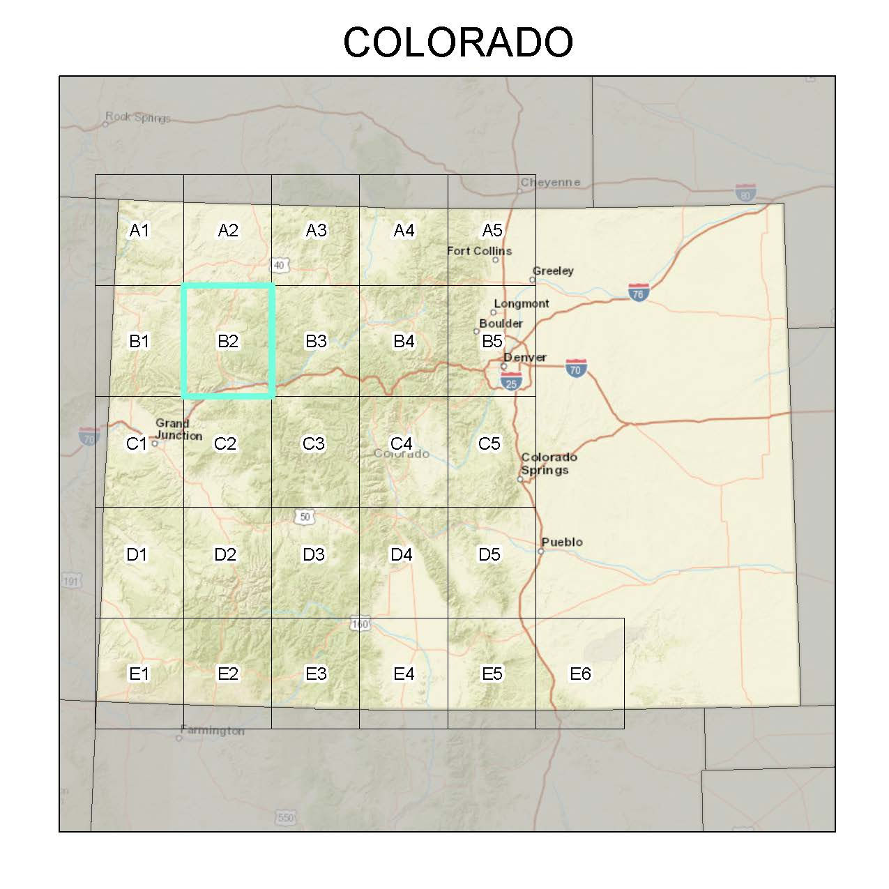 Aspen Stands 2 Acres and Greater on 1:24000 Topographic Map (CO B2)