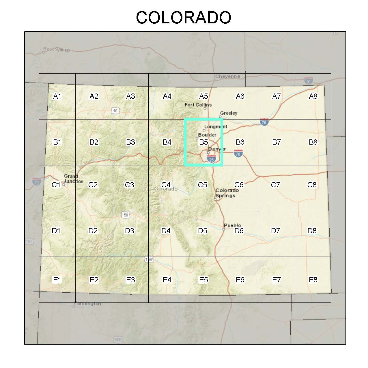 Mushroom Habitat Suitability Model on 1:24000 Topographic Map (CO B5)