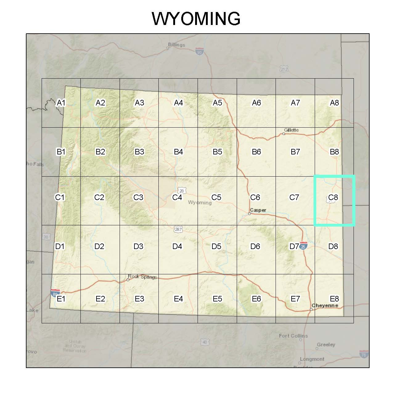 Mushroom Habitat Suitability Model on 1:24000 Topographic Map (WY C8)