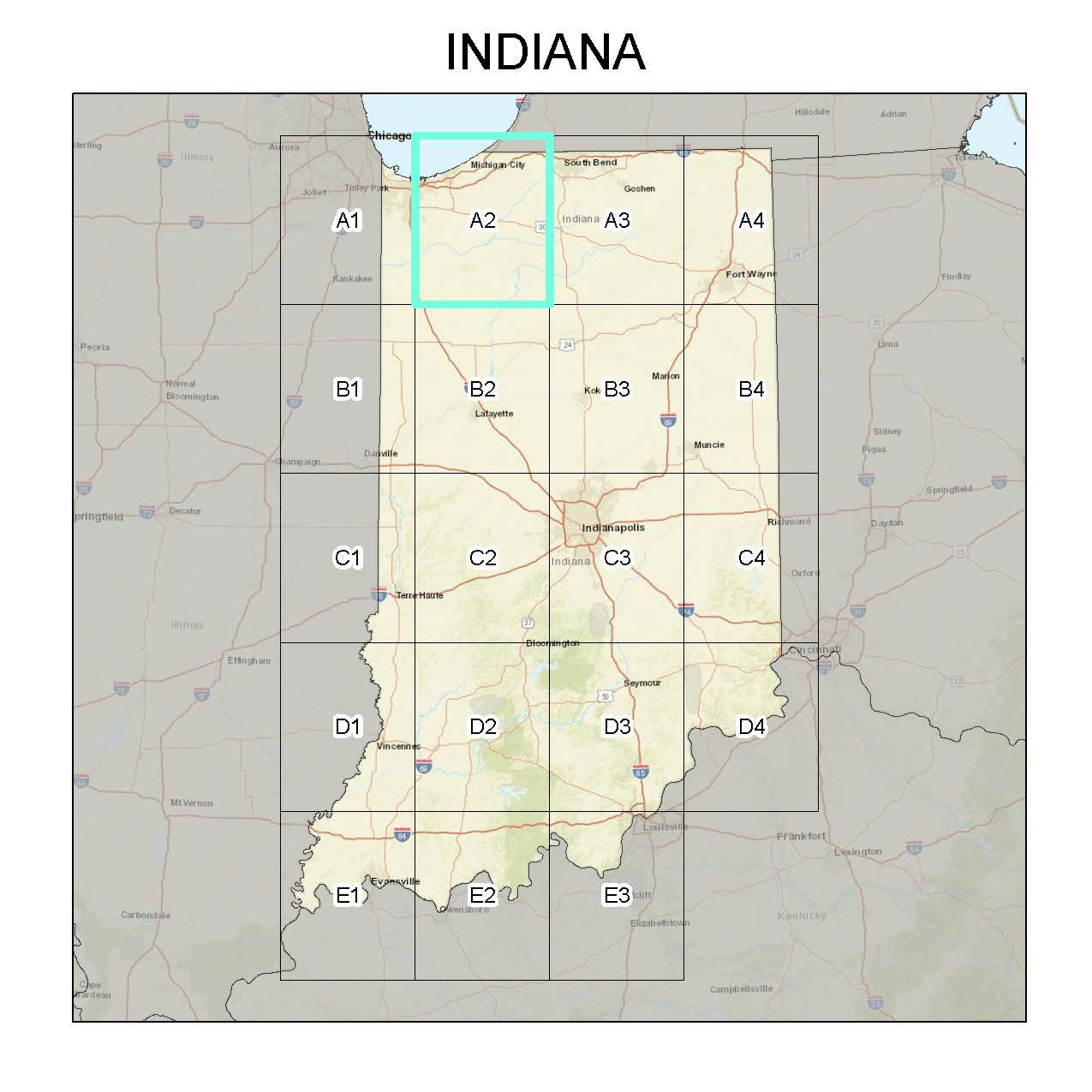 Mushroom Habitat Suitability Model on 1:24000 Topographic Map (IN A2)