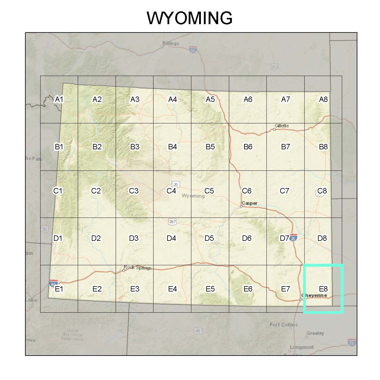 Mushroom Habitat Suitability Model on 1:24000 Topographic Map (WY E8)