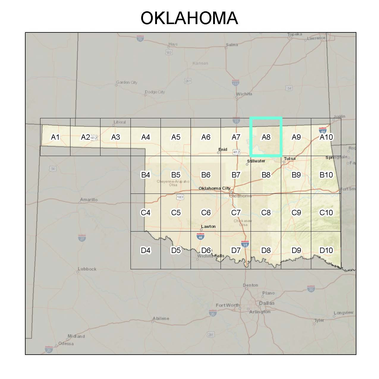 Mushroom Habitat Suitability Model on 1:24000 Topographic Map (OK A8)