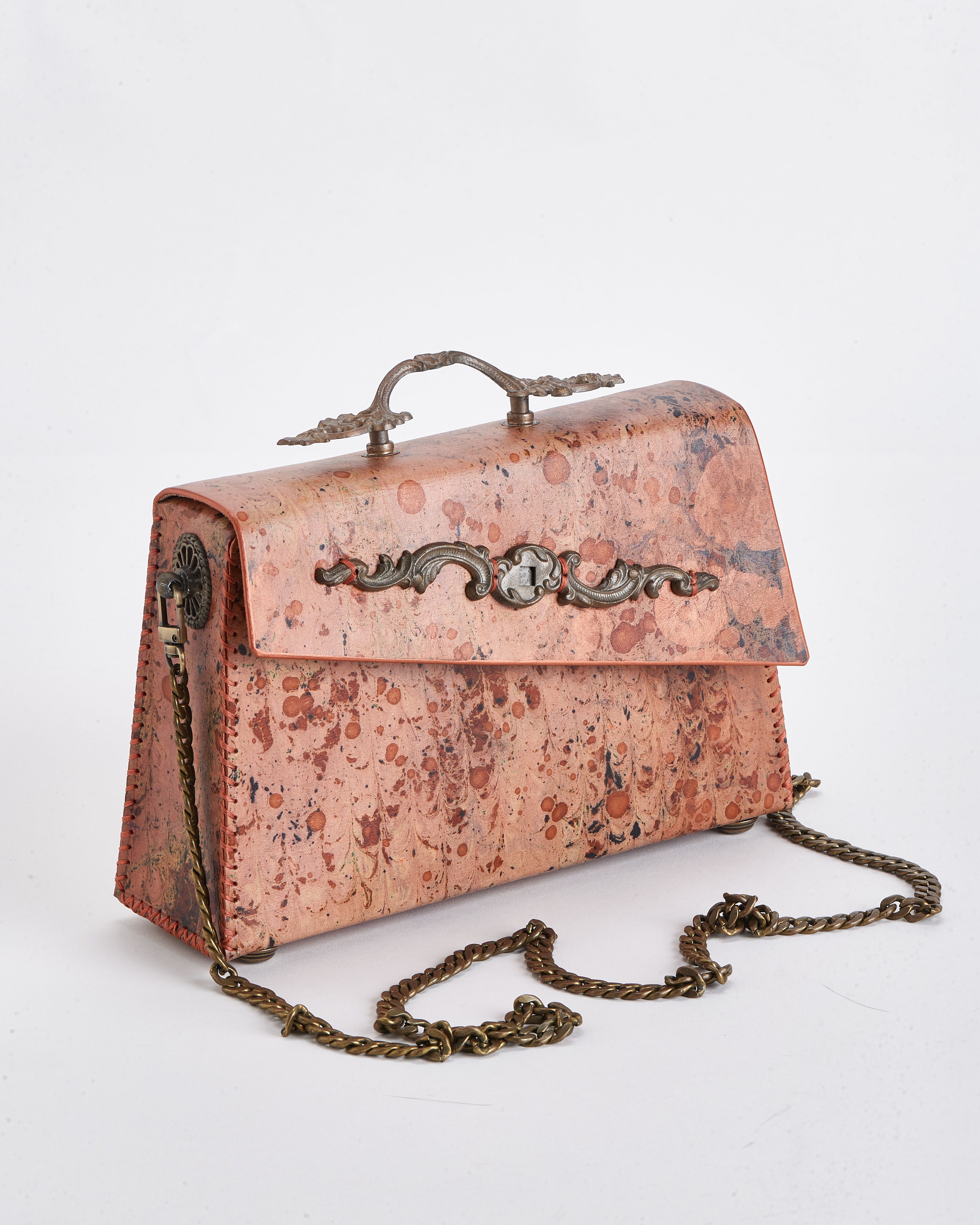 Topshelf Purse in marbled Bronze and Rose Gold