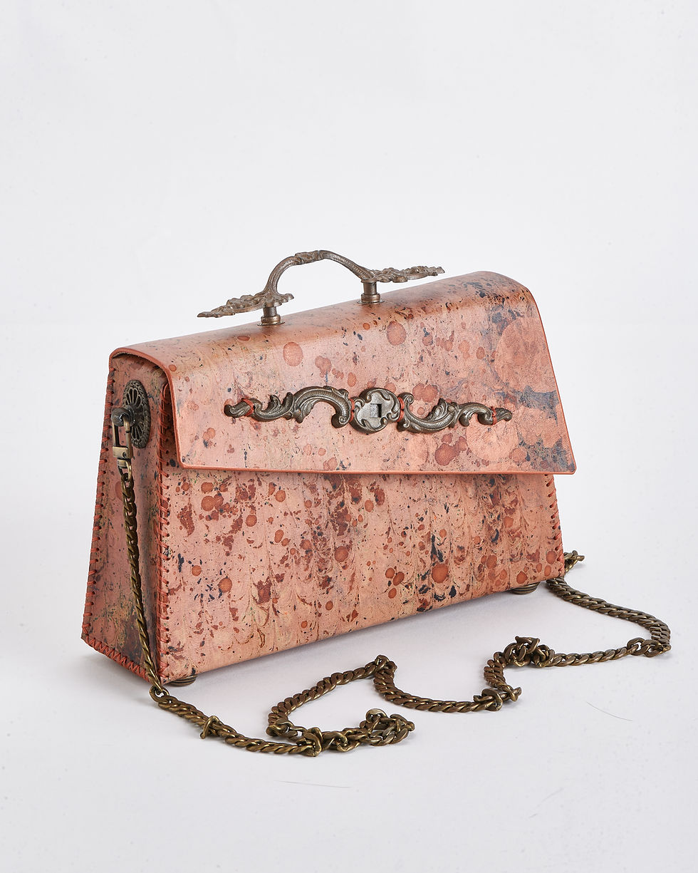 Topshelf Purse in marbled Bronze and Rose Gold