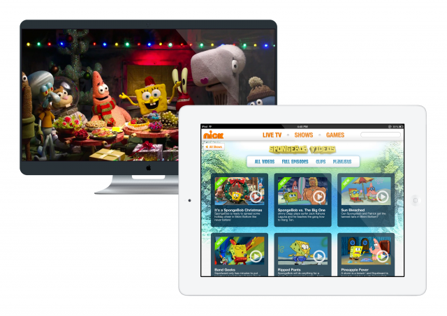 Viacom Nick/Nickelodeon dual screen TV App