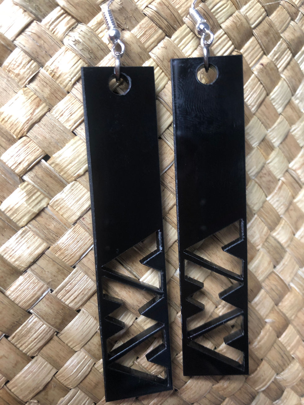 Thumbnail: Large drop AWA earrings