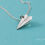 Thumbnail: Medium / Handfolded Paper Airplane Necklace (UP)