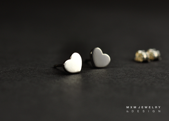 Thumbnail: Little Heart Stud Earrings