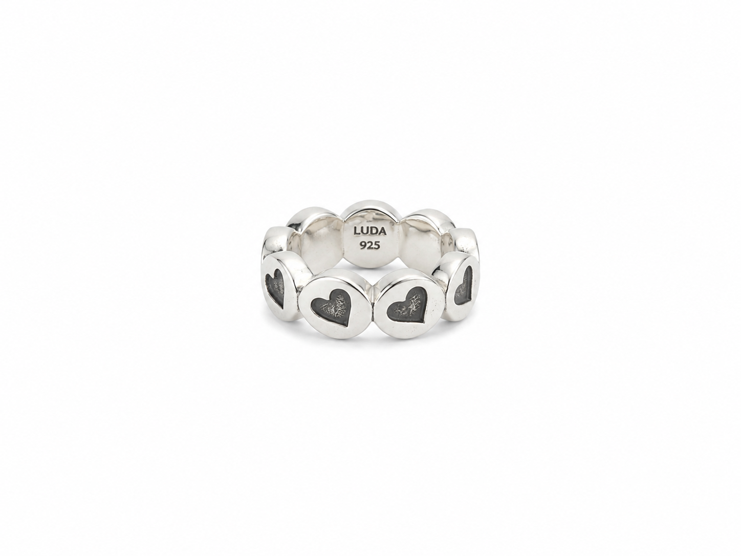 White Heart Ring