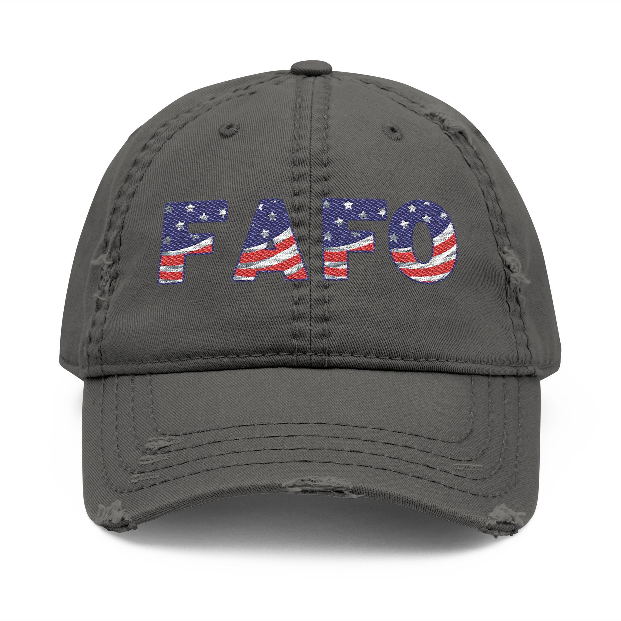 FAFO American Flag Embroidered Distressed Vintage Dad Hat