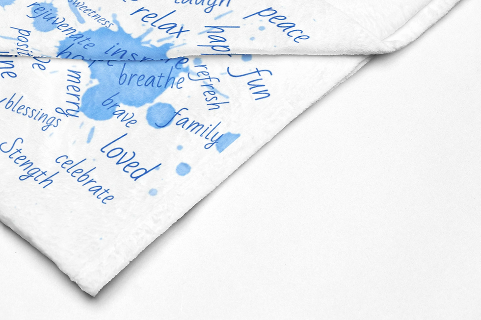 Thumbnail: Word Cloud Velveteen Plush Blanket